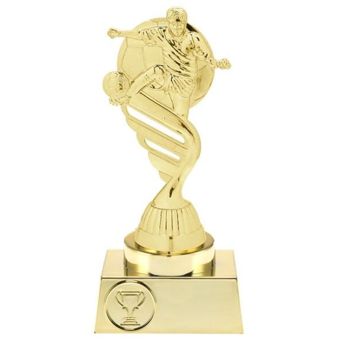 16CM MALE PLASTIC FOOTBALL  TROPHY 